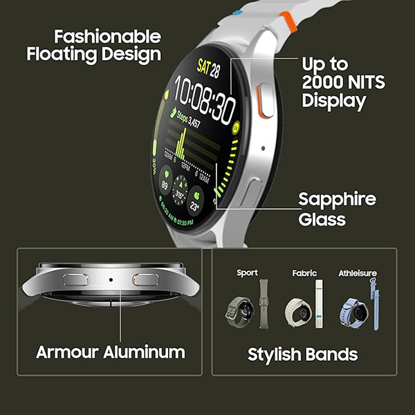 Buy Samsung Galaxy 7 SM-L310 Silver 44MM Bluetooth Watch - Vasanth & Co